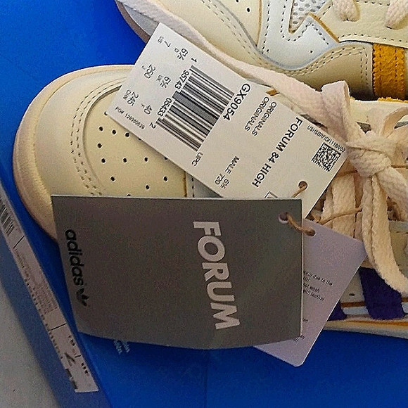 ADIDAS FORUM 84 High Top BASKETBALL SHOES GX9054 Sz 7 NWT Ivory Color Lets play! - Picture 13 of 17